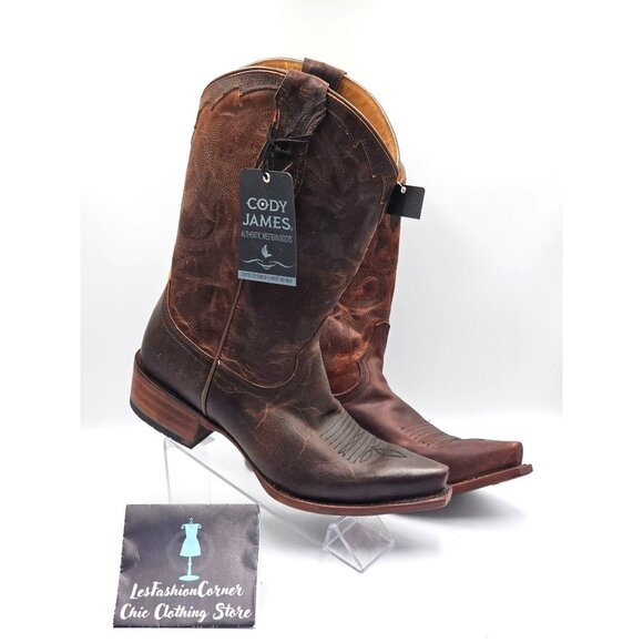 NWT Cody James Men's Brown Leather Whitehall Western Boots  Snip Toe Sz 9 D 2413 - Picture 6 of 16